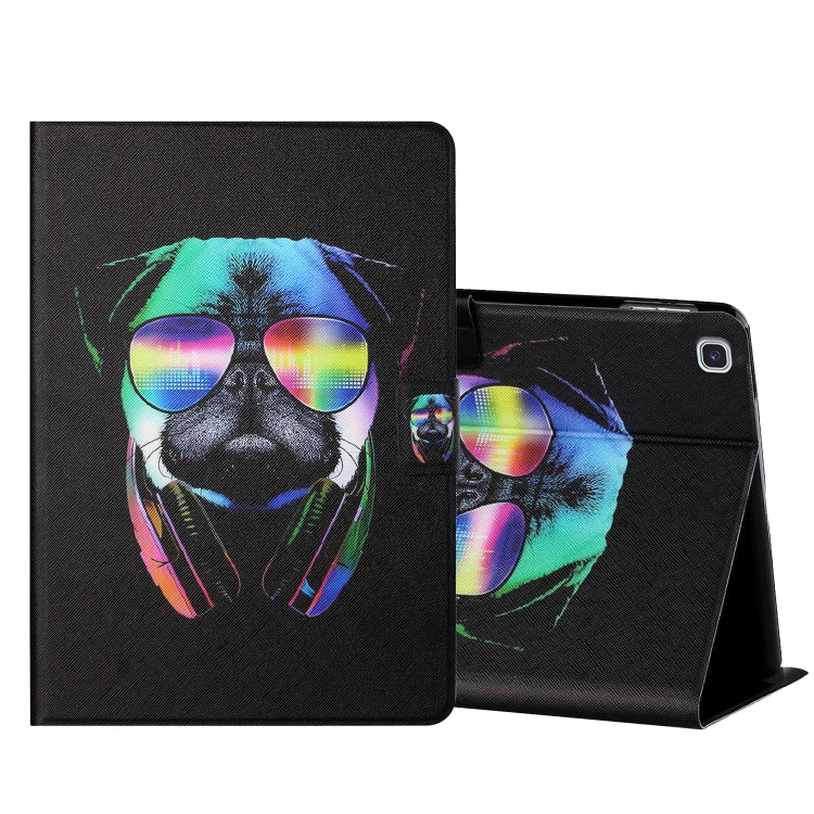 Colored Drawing Horizontal Flip Leather Case with Holder & Card Slots