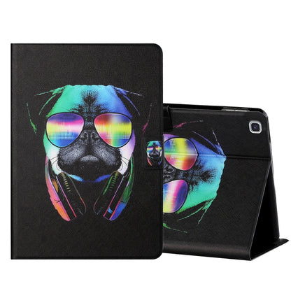 Colored Drawing Horizontal Flip Leather Case with Holder & Card Slots