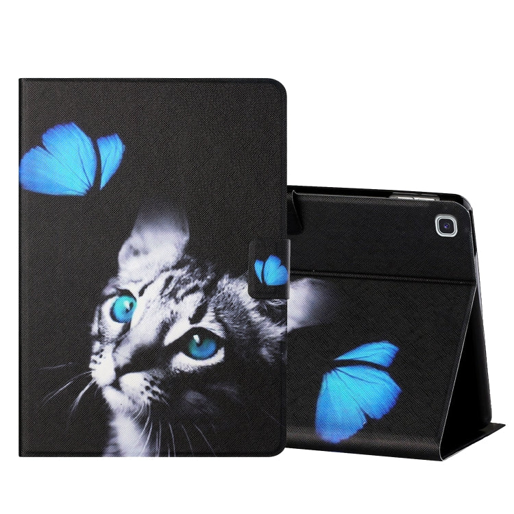 Colored Drawing Horizontal Flip Leather Case with Holder & Card Slots