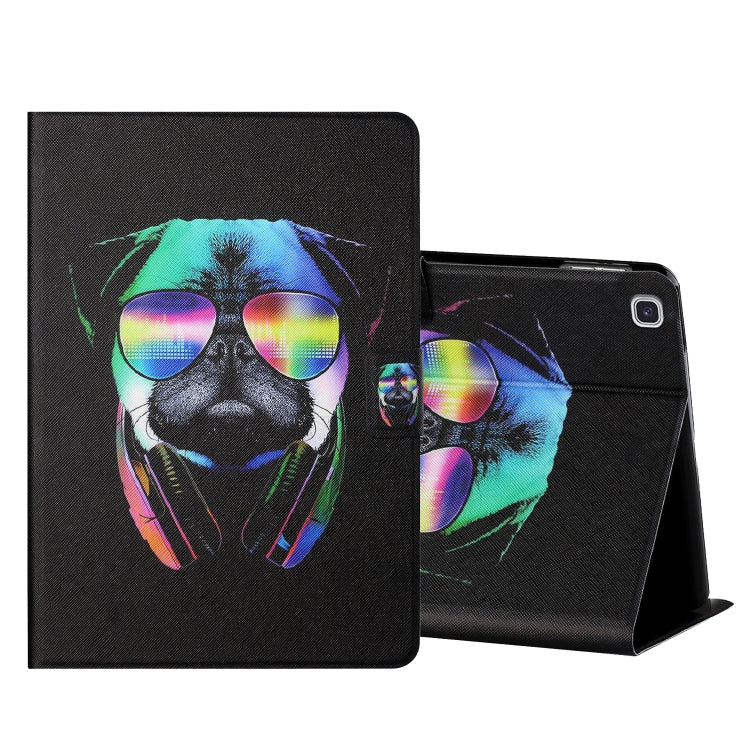 Colored Drawing Horizontal Flip Leather Case with Holder & Card Slots