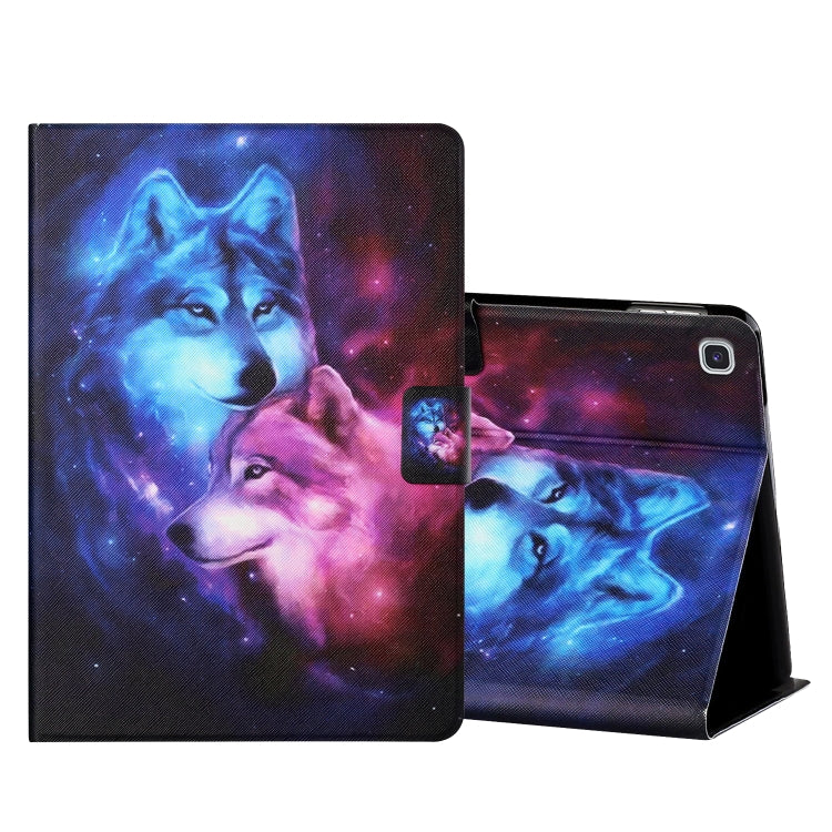 Colored Drawing Horizontal Flip Leather Case with Holder & Card Slots
