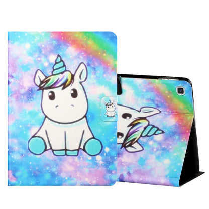 Colored Drawing Horizontal Flip Leather Case with Holder & Card Slots