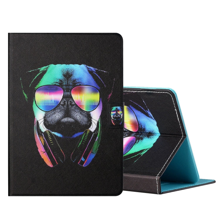 Colored Drawing Horizontal Flip Leather Case with Holder & Card Slots