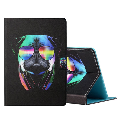 Colored Drawing Horizontal Flip Leather Case with Holder & Card Slots
