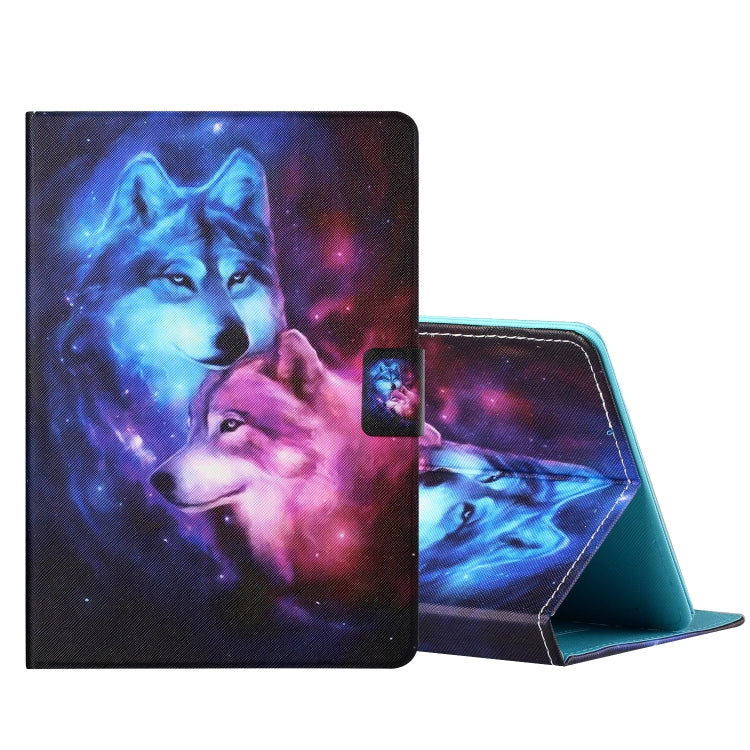 Colored Drawing Horizontal Flip Leather Case with Holder & Card Slots
