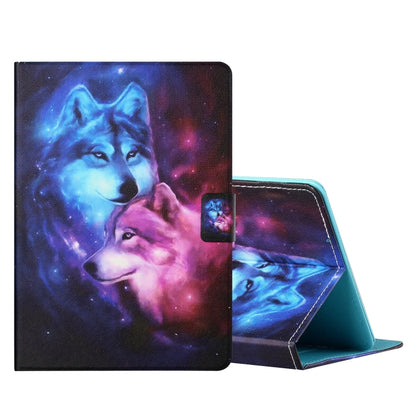 Colored Drawing Horizontal Flip Leather Case with Holder & Card Slots