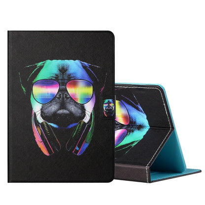 Colored Drawing Horizontal Flip Leather Case with Holder & Card Slots