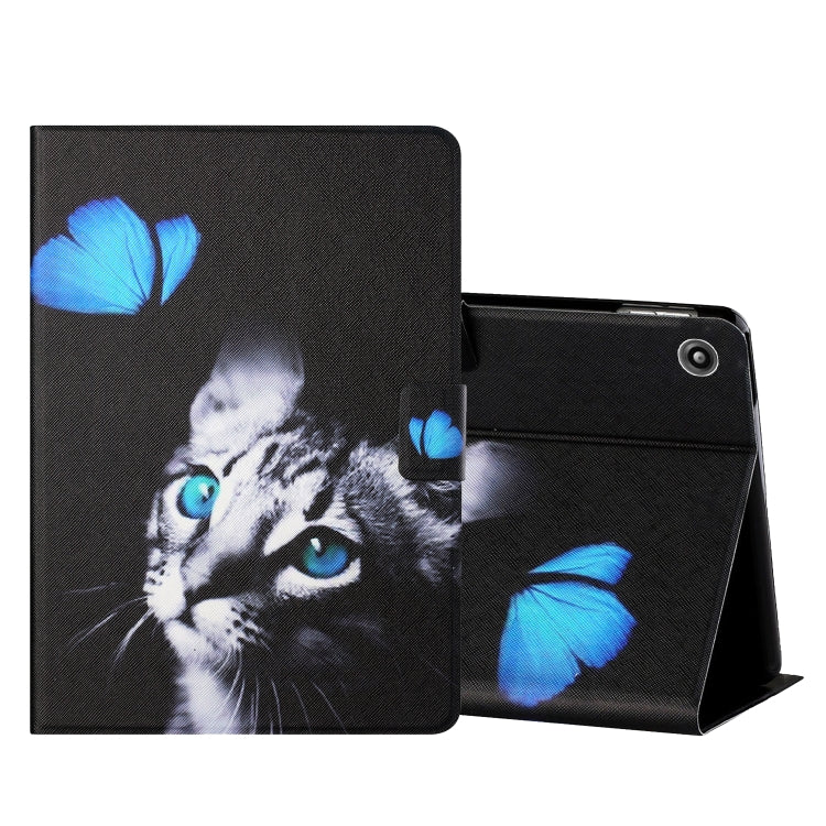 Colored Drawing Horizontal Flip Leather Case with Holder & Card Slots