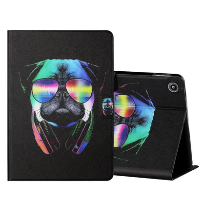 Colored Drawing Horizontal Flip Leather Case with Holder & Card Slots