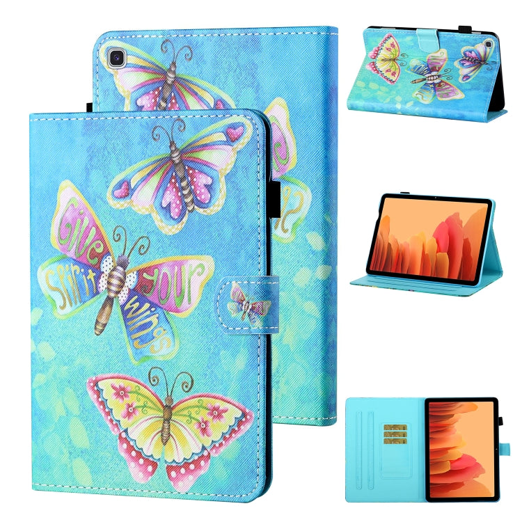 Coloured Drawing Stitching Horizontal Flip Leather Case with Holder & Card Slot & Sleep / Wake-up...