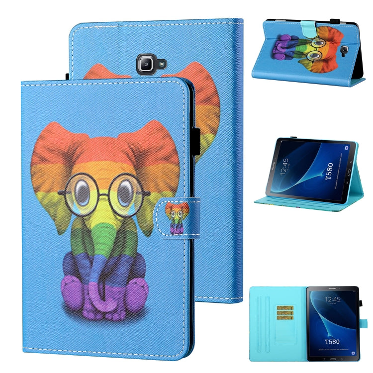 Coloured Drawing Stitching Horizontal Flip Leather Case with Holder & Card Slot & Sleep / Wake-up...