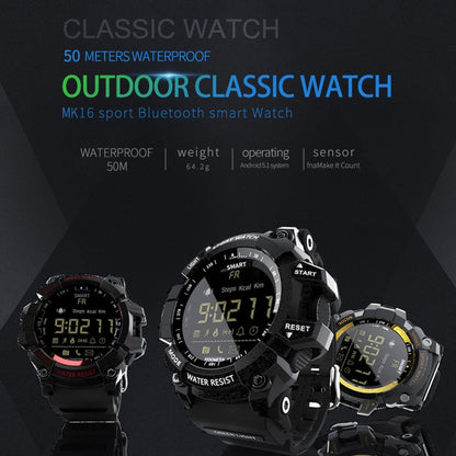 Lokmat MK16 LCD Screen 50m Waterproof Smart Watch
