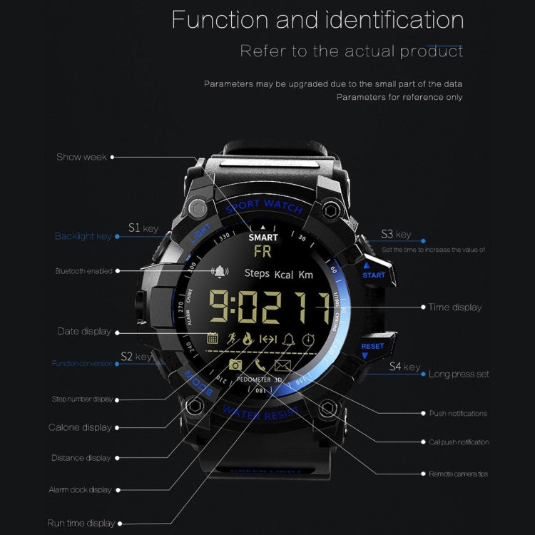Lokmat MK16 LCD Screen 50m Waterproof Smart Watch