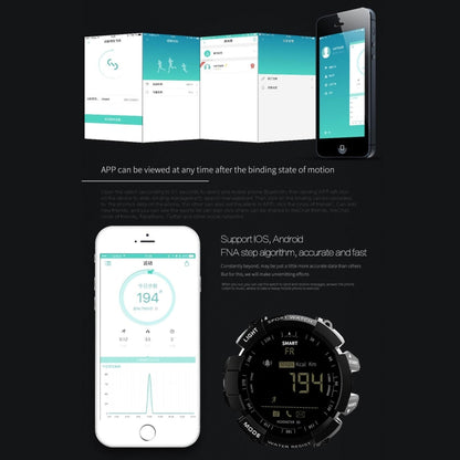Lokmat MK16 LCD Screen 50m Waterproof Smart Watch