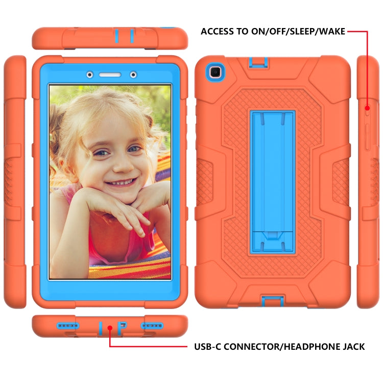 Contrast Color Robot Shockproof Silicone + PC Protective Case with Holder������������������������...