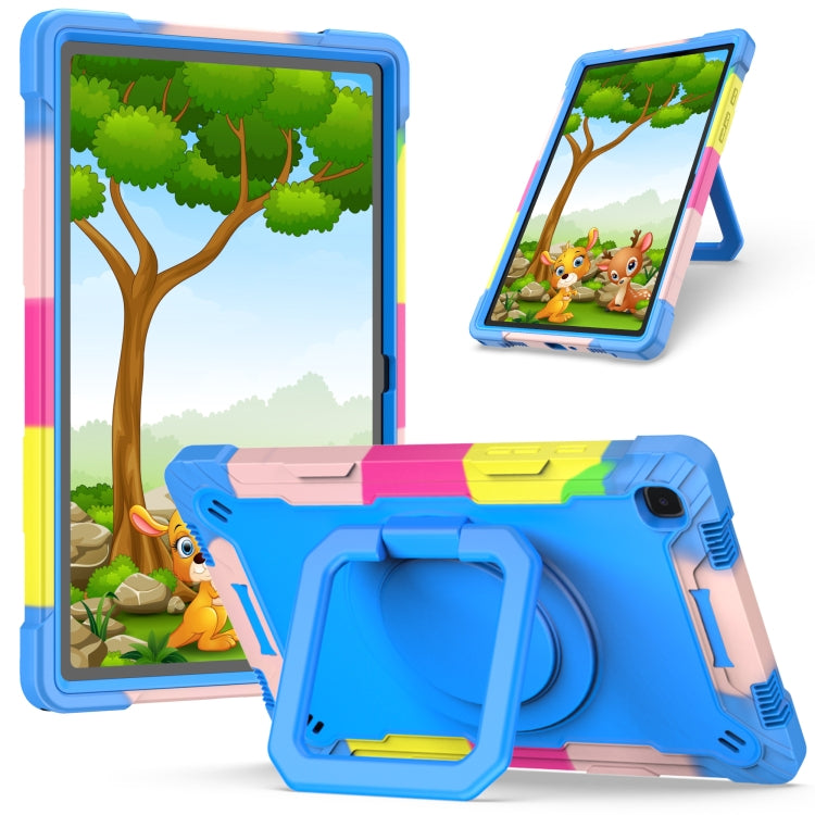 Contrast Color Shockproof Robot Silicone + PC Case with Wristband Holder