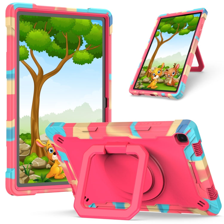 Contrast Color Shockproof Robot Silicone + PC Case with Wristband Holder