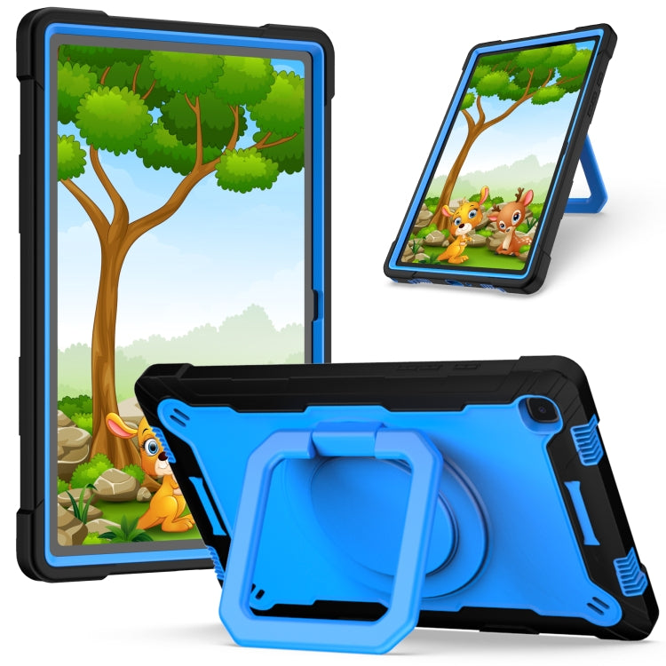 Contrast Color Shockproof Robot Silicone + PC Case with Wristband Holder