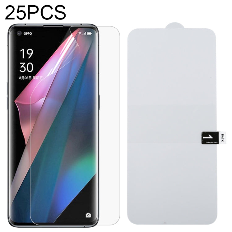 25 PCS Full Screen Protector Explosion-proof Hydrogel Film, For OPPO Find X3 Pro (25 PCS)��������...