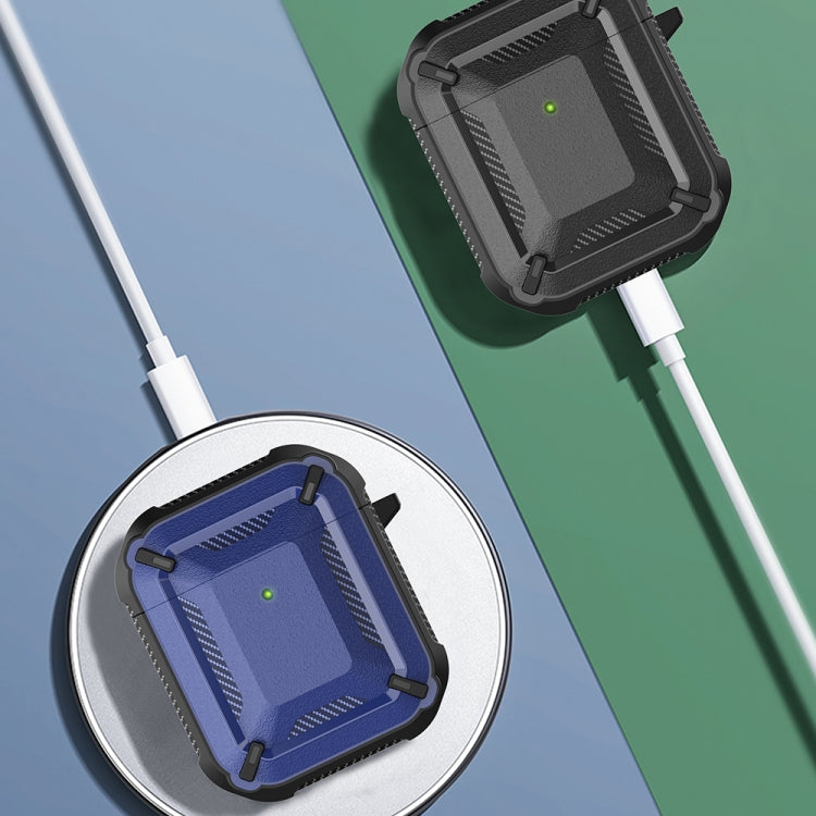 Wireless Earphones Shockproof Diamond Square Pattern Silicone Protective Case, For AirPods 1/2���...
