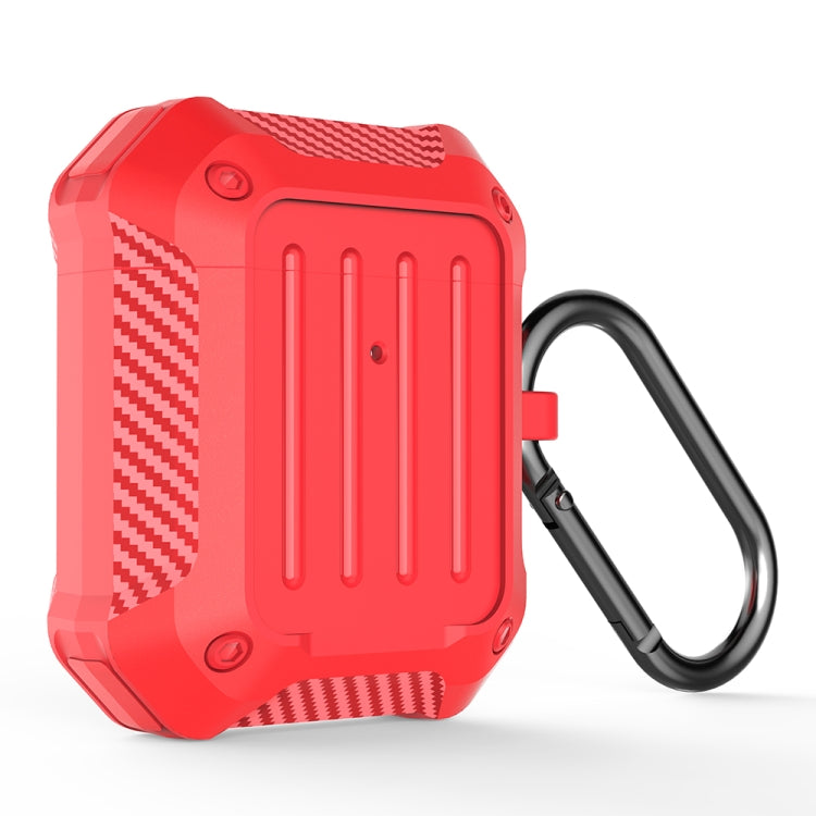Wireless Earphones Shockproof Carbon Fiber Luggage TPU Protective Case, For AirPods 1/2����������...
