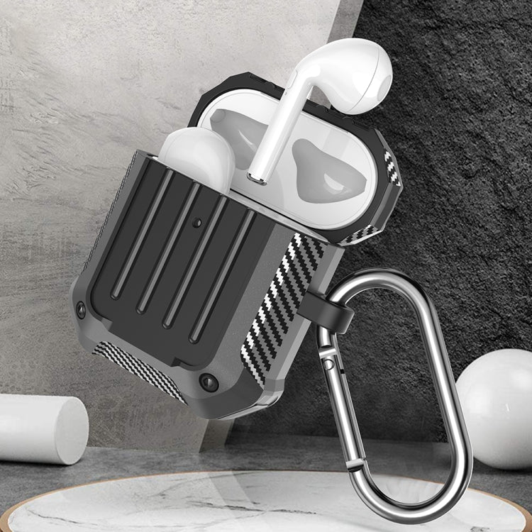 Wireless Earphones Shockproof Carbon Fiber Luggage TPU Protective Case, For AirPods 1/2����������...
