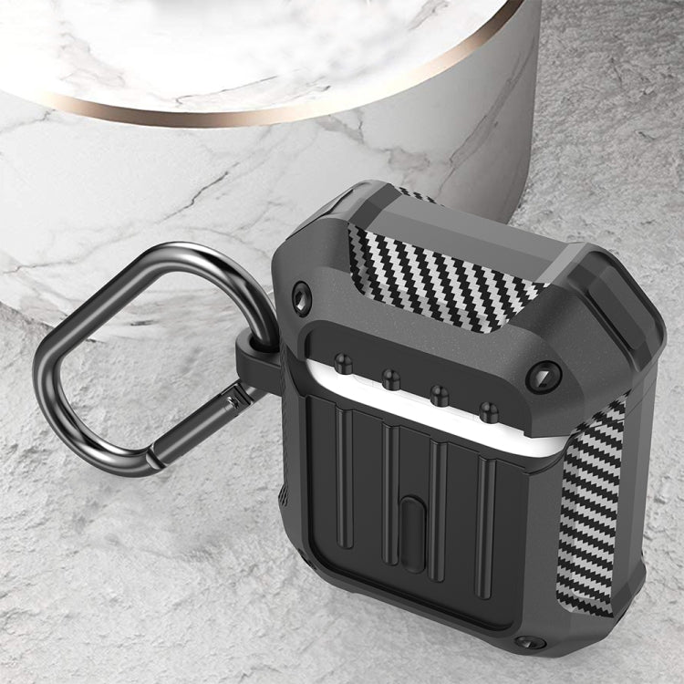 Wireless Earphones Shockproof Carbon Fiber Luggage TPU Protective Case, For AirPods 1/2����������...