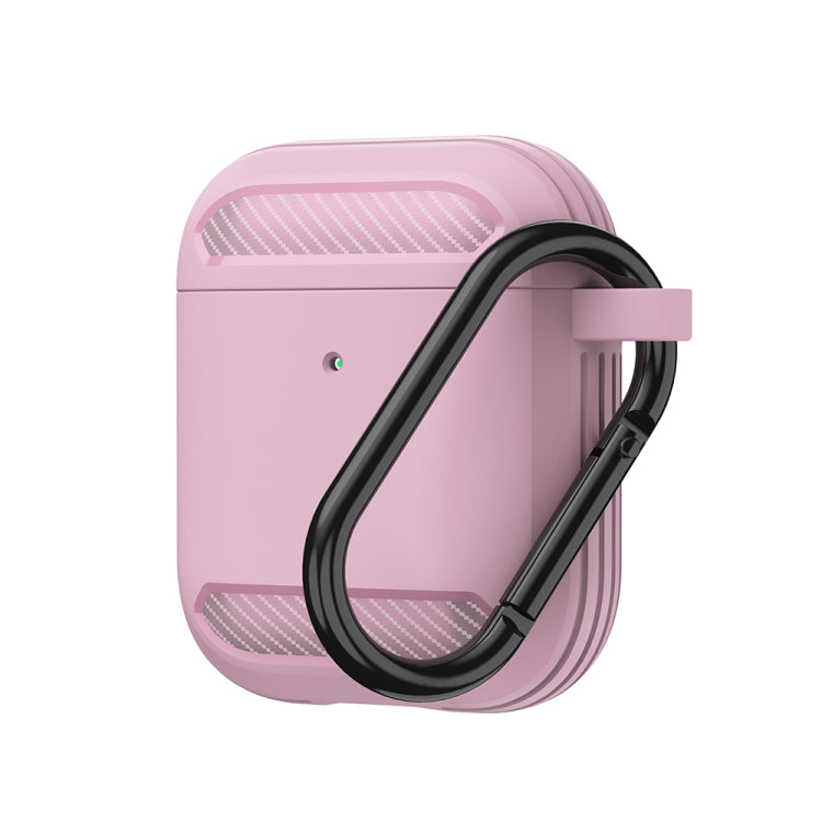 Wireless Earphones Shockproof Carbon Fiber Armor TPU Protective Case, For AirPods 1/2������������...