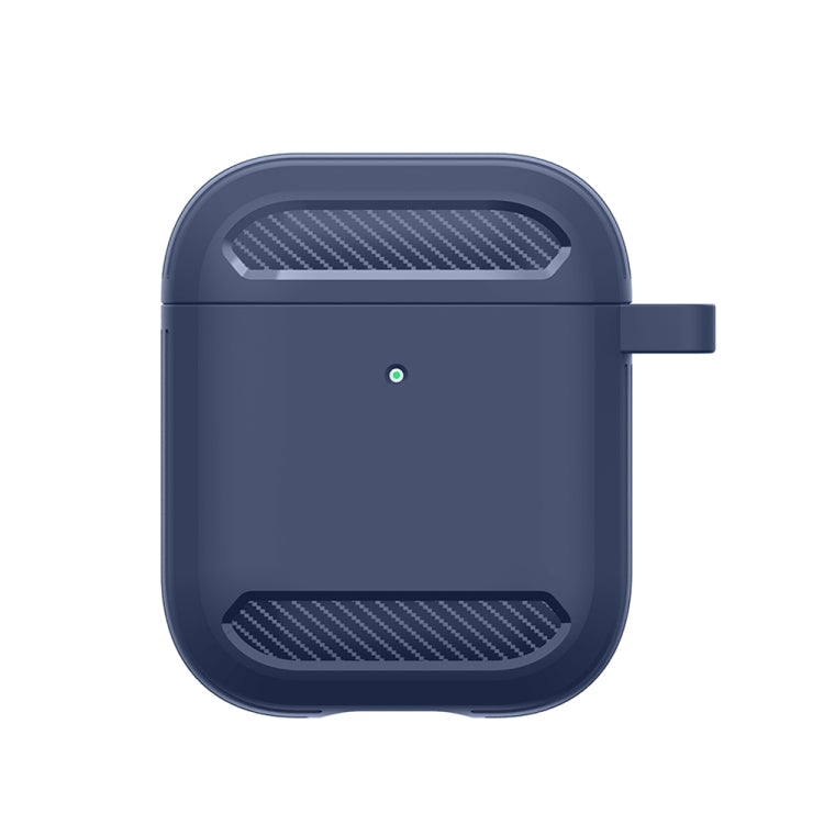 Wireless Earphones Shockproof Carbon Fiber Armor TPU Protective Case, For AirPods 1/2������������...