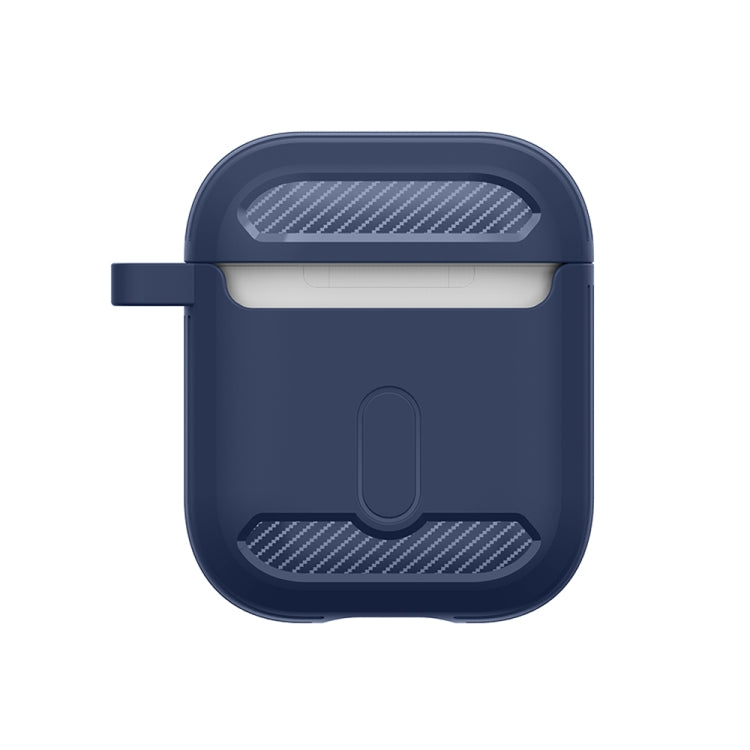 Wireless Earphones Shockproof Carbon Fiber Armor TPU Protective Case, For AirPods 1/2������������...