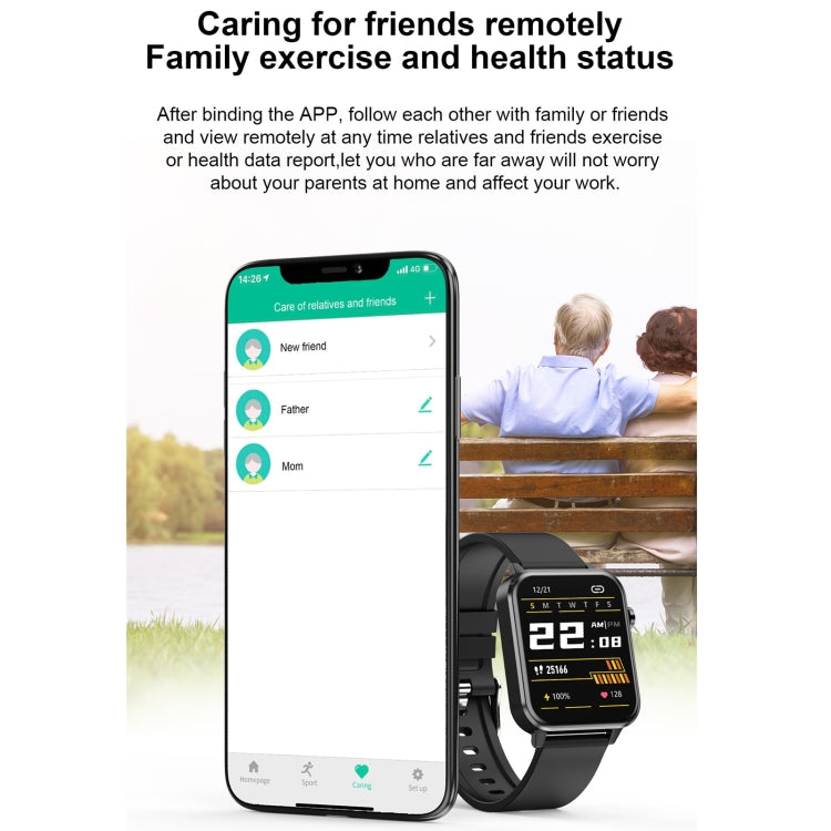 E86 1.7 inch TFT Color Screen IP68 Waterproof Smart Watch, Support Blood Oxygen Monitoring / Body...