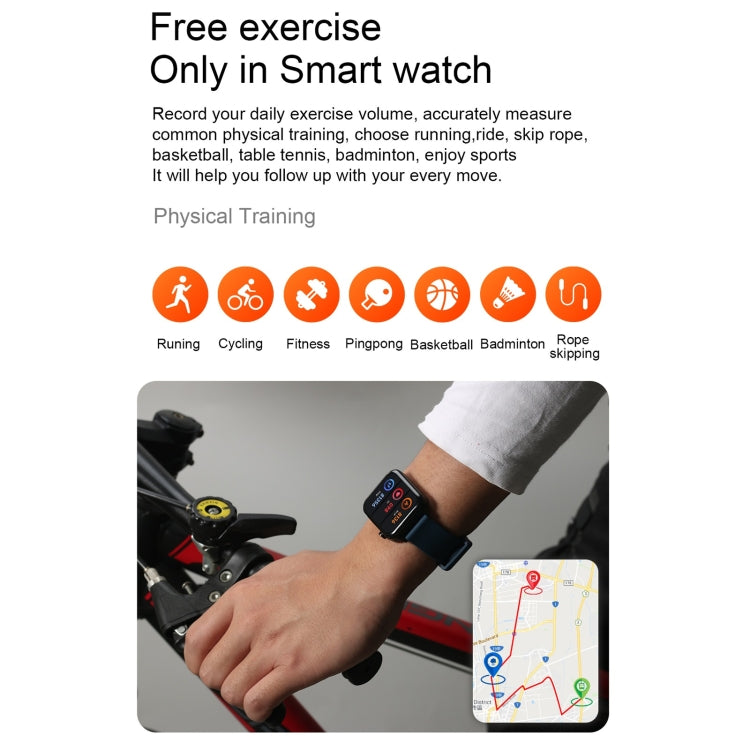 E86 1.7 inch TFT Color Screen IP68 Waterproof Smart Watch, Support Blood Oxygen Monitoring / Body...