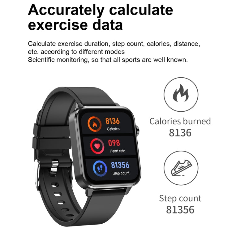E86 1.7 inch TFT Color Screen IP68 Waterproof Smart Watch, Support Blood Oxygen Monitoring / Body...
