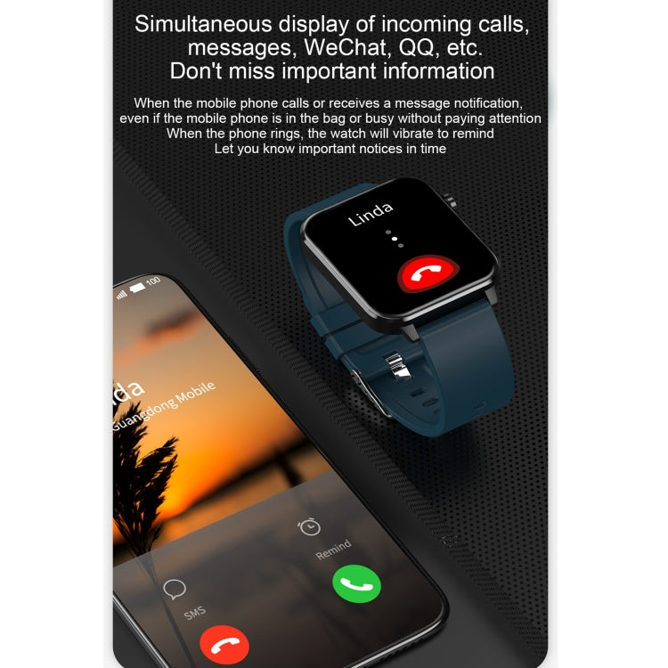 E86 1.7 inch TFT Color Screen IP68 Waterproof Smart Watch, Support Blood Oxygen Monitoring / Body...
