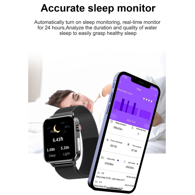 E86 1.7 inch TFT Color Screen IP68 Waterproof Smart Watch, Support Blood Oxygen Monitoring / Body...