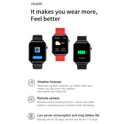 E86 1.7 inch TFT Color Screen IP68 Waterproof Smart Watch, Support Blood Oxygen Monitoring / Body...