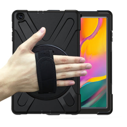 Shockproof Colorful Silicone + PC Protective Case with Holder & Shoulder Strap & Hand Strap