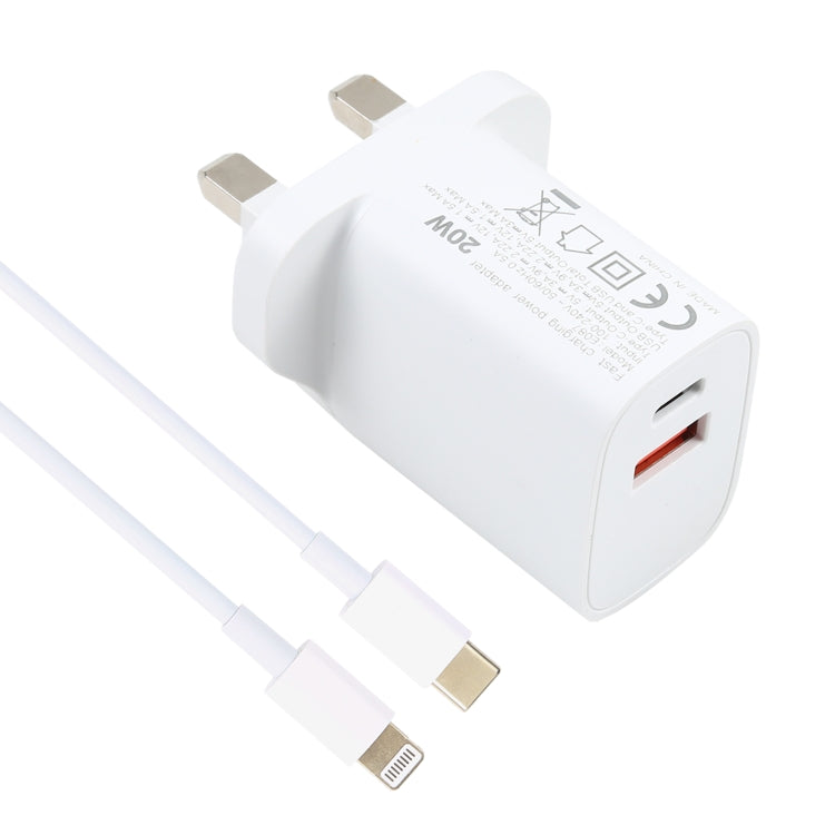 20W USB-C / Type-C + USB Ports Charger with 100W Type-C to 8 Pin Fast Charging Cable�������������...
