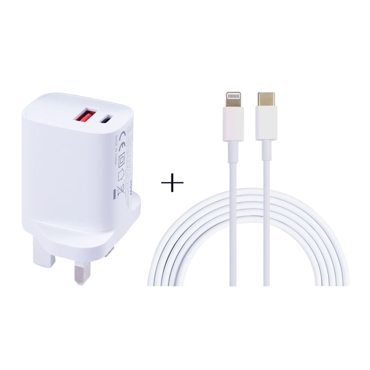 20W USB-C / Type-C + USB Ports Charger with 100W Type-C to 8 Pin Fast Charging Cable�������������...