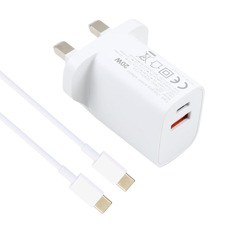 20W USB-C / Type-C + USB Ports Charger with 100W Type-C to Type-C Fast Charging Cable������������...