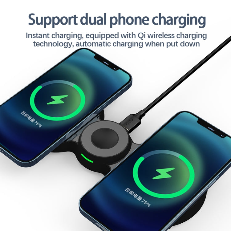 H20 15W 3 in 1 Glasses-shaped Magnetic Wireless Charger