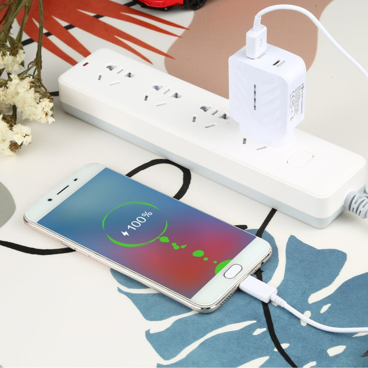 LZ-822A+C PD 20W USB-C / Type-C + QC 3.0 USB Fast Travel Charger,, US Plug, EU Plug