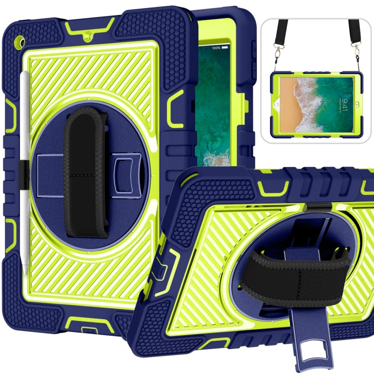 360 Degree Rotation Contrast Color Shockproof Silicone + PC Case with Holder & Hand Grip Strap & ...