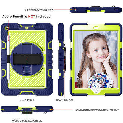 360 Degree Rotation Contrast Color Shockproof Silicone + PC Case with Holder & Hand Grip Strap & ...
