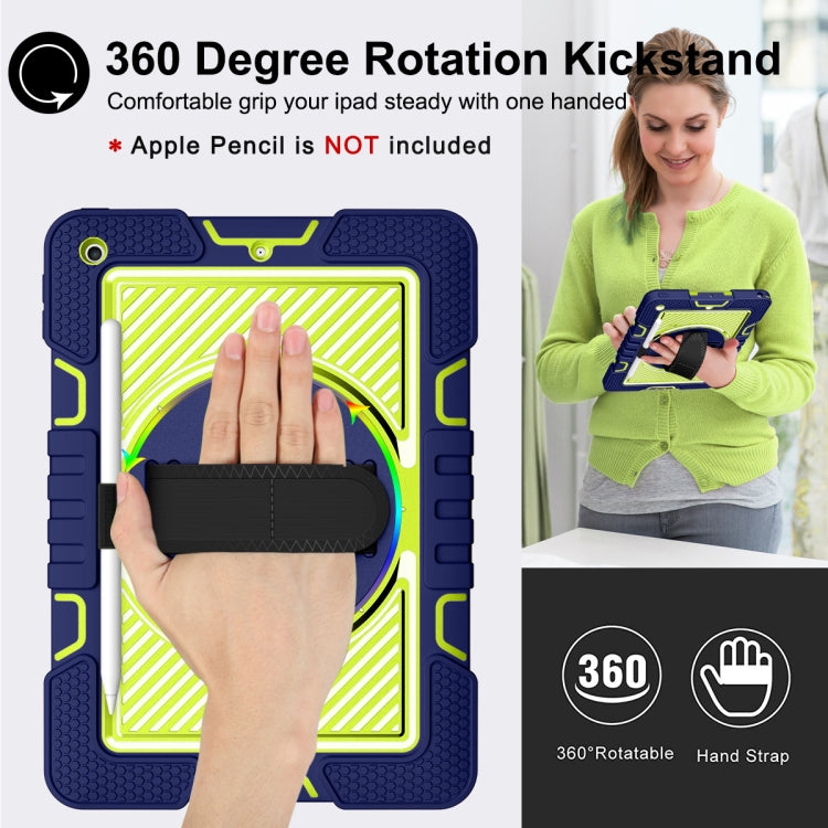 360 Degree Rotation Contrast Color Shockproof Silicone + PC Case with Holder & Hand Grip Strap & ...