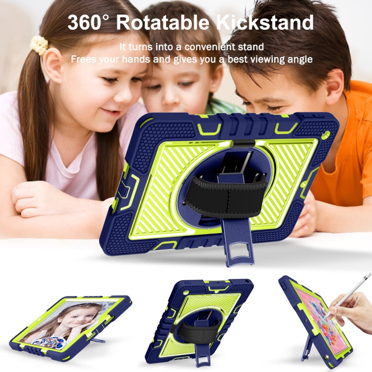 360 Degree Rotation Contrast Color Shockproof Silicone + PC Case with Holder & Hand Grip Strap & ...