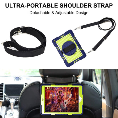 360 Degree Rotation Contrast Color Shockproof Silicone + PC Case with Holder & Hand Grip Strap & ...