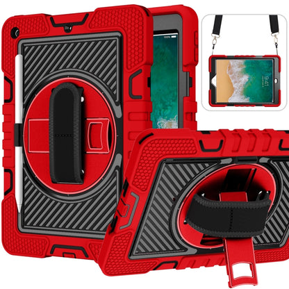 360 Degree Rotation Contrast Color Shockproof Silicone + PC Case with Holder & Hand Grip Strap & ...