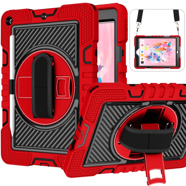 360 Degree Rotation Contrast Color Shockproof Silicone + PC Case with Holder & Hand Grip Strap & ...