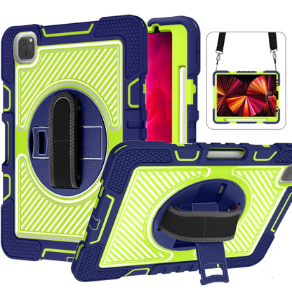 360 Degree Rotation Contrast Color Shockproof Silicone + PC Case with Holder & Hand Grip Strap & ...